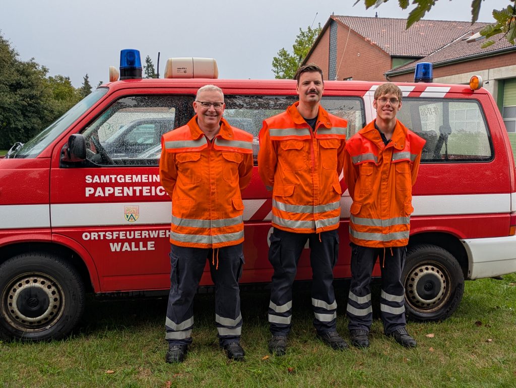 Drei neue Truppmitglieder für Rothemühle / Walle